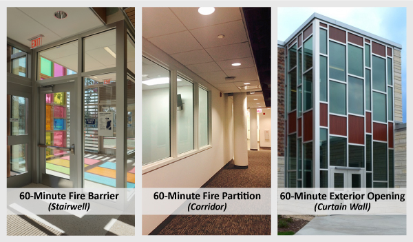 60-Minute Fire Rated Glass for Stairwell, corridor or curtain walls | SAFTI FIRST