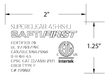 SuperClear 45-HS-LI label